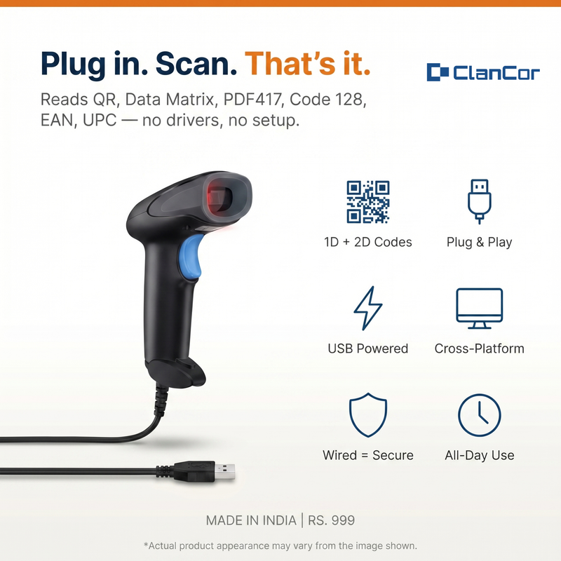 USB QR & Barcode Scanner